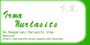 irma murlasits business card